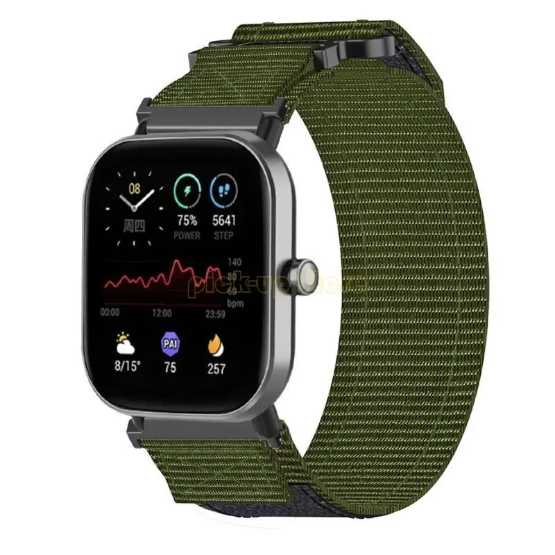 Q5WA مريح نايلون قماش ساعة الأساور المنسوجة الحزام الناعم لمدة 18 ملم إلى 20 ملم للرياضة والاستخدام غير الرسمي