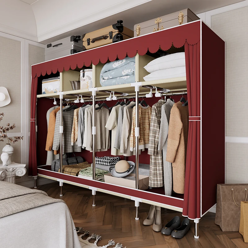 Heavy Duty  Wardrobe Portable Closet Organizer Metal framework Hanging Stronger Load-Bearing 78.7" Lx 17.7" Wx 66.9 H ﻿