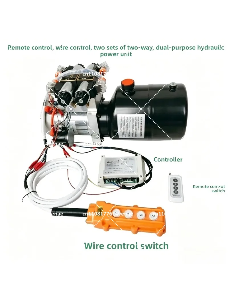 12V 24V Hydraulic Power Unit Assembly Bidirectional Pump Station for Electric Lift Platform 6L Tank