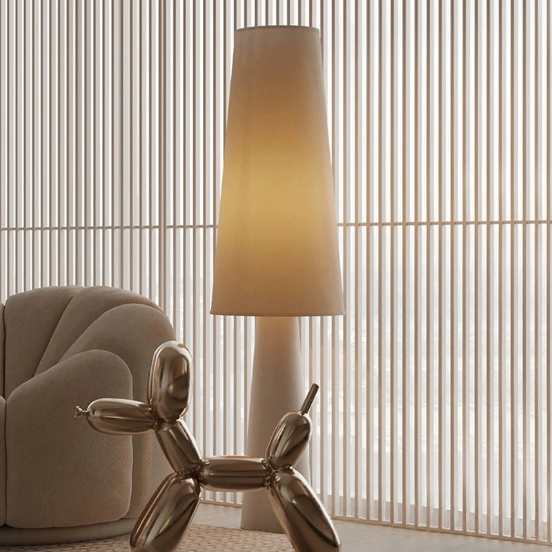 Wabi الرمال الرياح مصباح أرضي غرفة المعيشة غرفة نوم دراسة الفن جو إبداعي مصباح عمودي اليابانية كريم الرياح مصباح من القماش #2