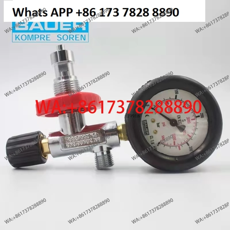 DAVV hot-selling German Baohua high-pressure inflation valve 300bar can be filled with 12L breathing bottle  gauge connector view 3
