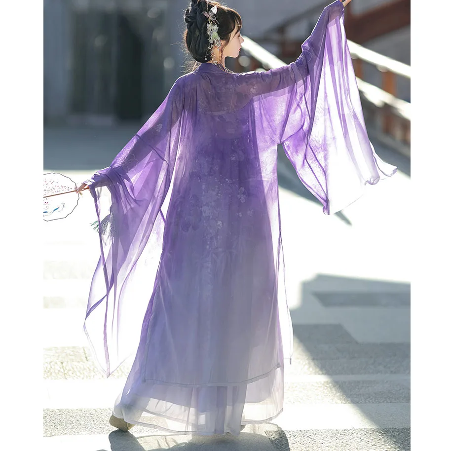 Hanfu الصينية التقليدية فستان تأثيري ازياء العرقية نمط عرض المرحلة موضة ملابس النساء ملابس حفلة فستان جنية الربيع