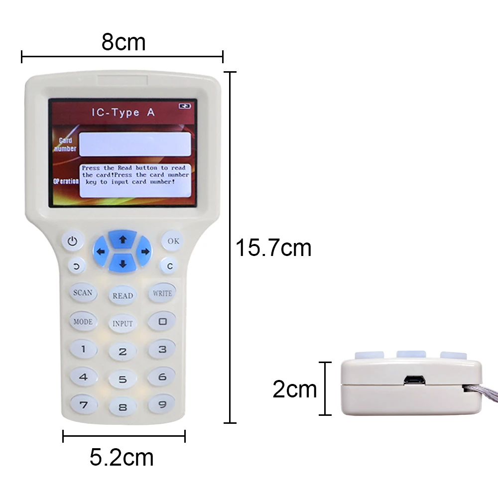 RFID 복사기 ID 125KHz NFC 리더 라이터 IC 13.56MHz 암호화 프로그래머, USB 타입, UID 카드 및 태그 복사, 1 개