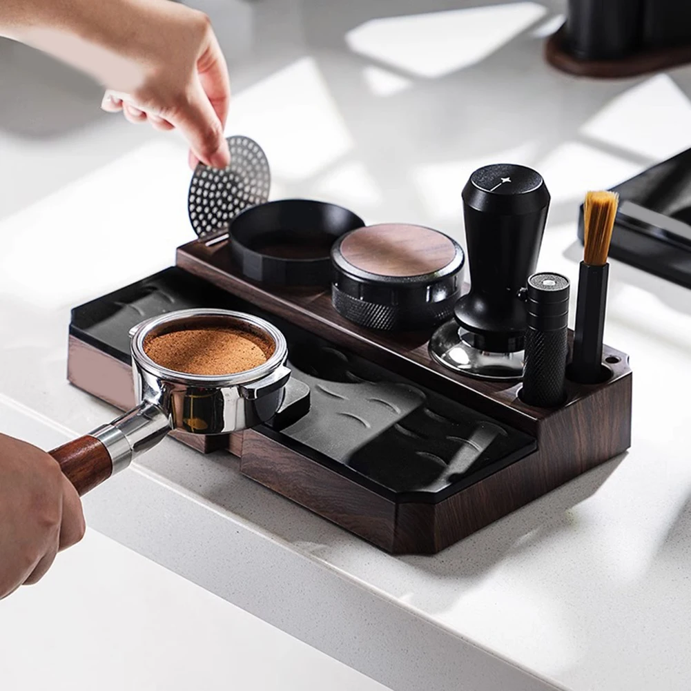 

Coffee Preparation Tool Espresso Tamper Station Stable Coffee Mat Tamping Base Washable Design Coffee Accessories