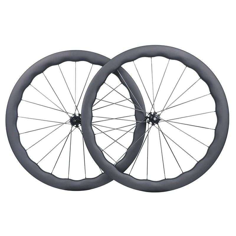 700c Matte UD Carbon Wheelset, high-strength clincher carbon fiber rim, front rear disc brake road bike wheel accessories