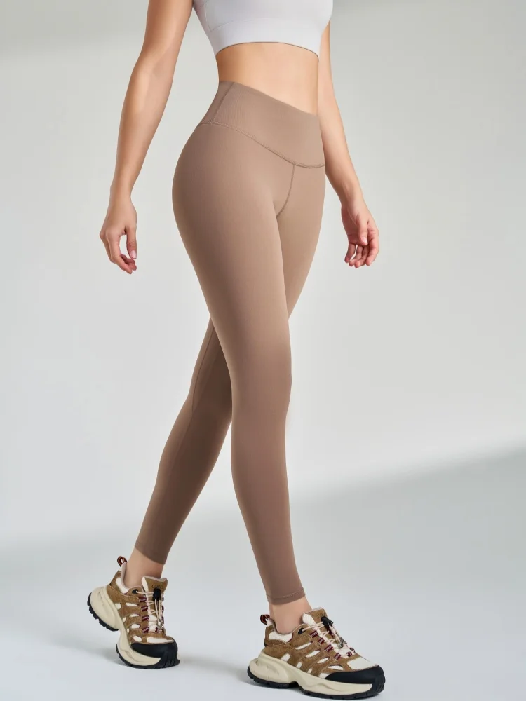 Solid Color High Waist Yoga Legging Soft Skin-friendly Women Sport Pant Tight Butter Athletic Gym Comprehensive Training Jog