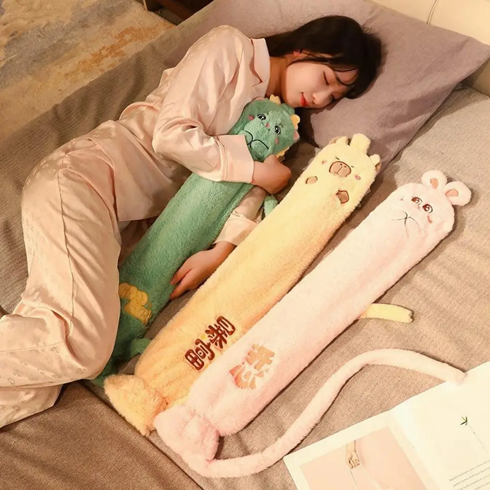 

1500ML Capybara Long Hot Water Bag Plush Soothing Aching Insulation Hot Water Bottle Explosion-proof Foot Belly