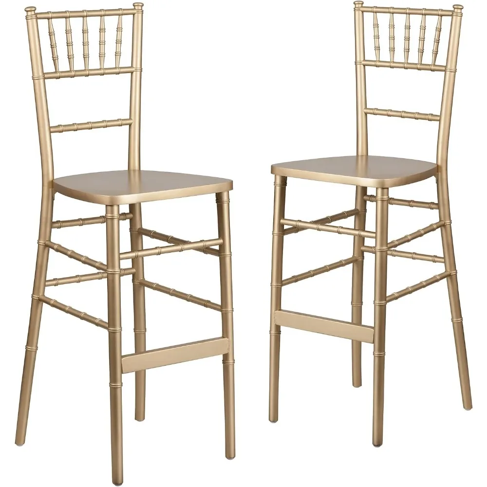 

2 Pack HERCULES Series Gold Wood Chiavari Barstool