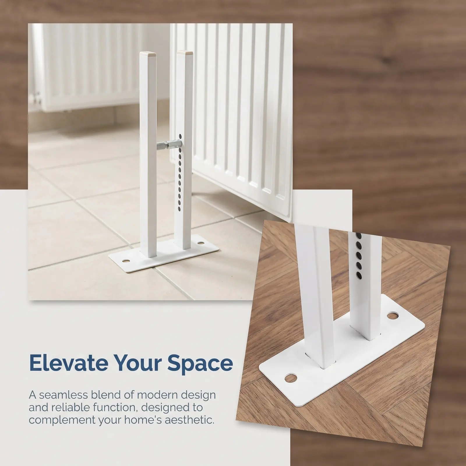 Aluminum Radiator Floor Bracket Stable Support for Panel Radiators Radiator Holder Bracket Heating Mounting Hardware