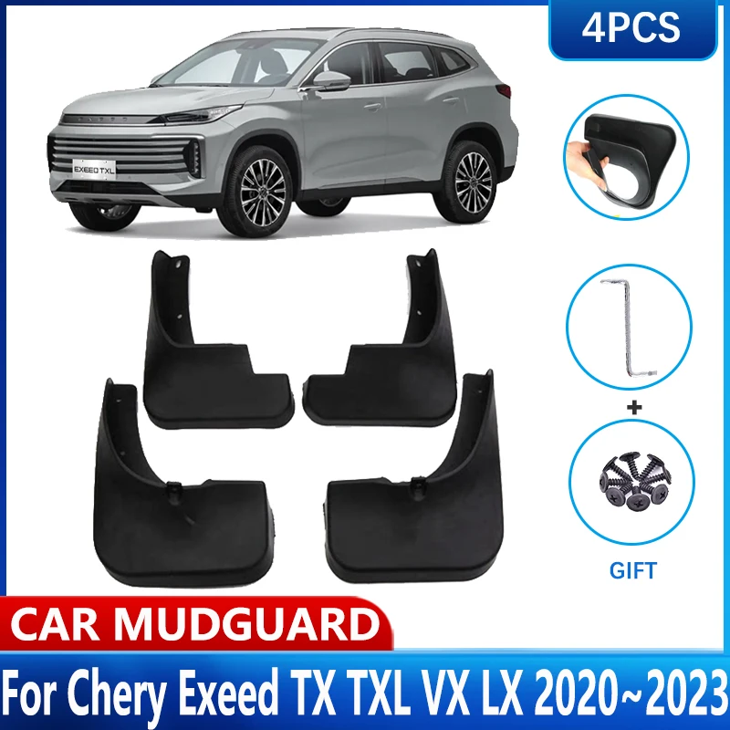 

For Chery Exeed TX TXL VX LX Accessories 2018 2019 2020 2022 2023 Car Mud Flaps Front MudFlaps Fender Mud Guard Splash Mudguards