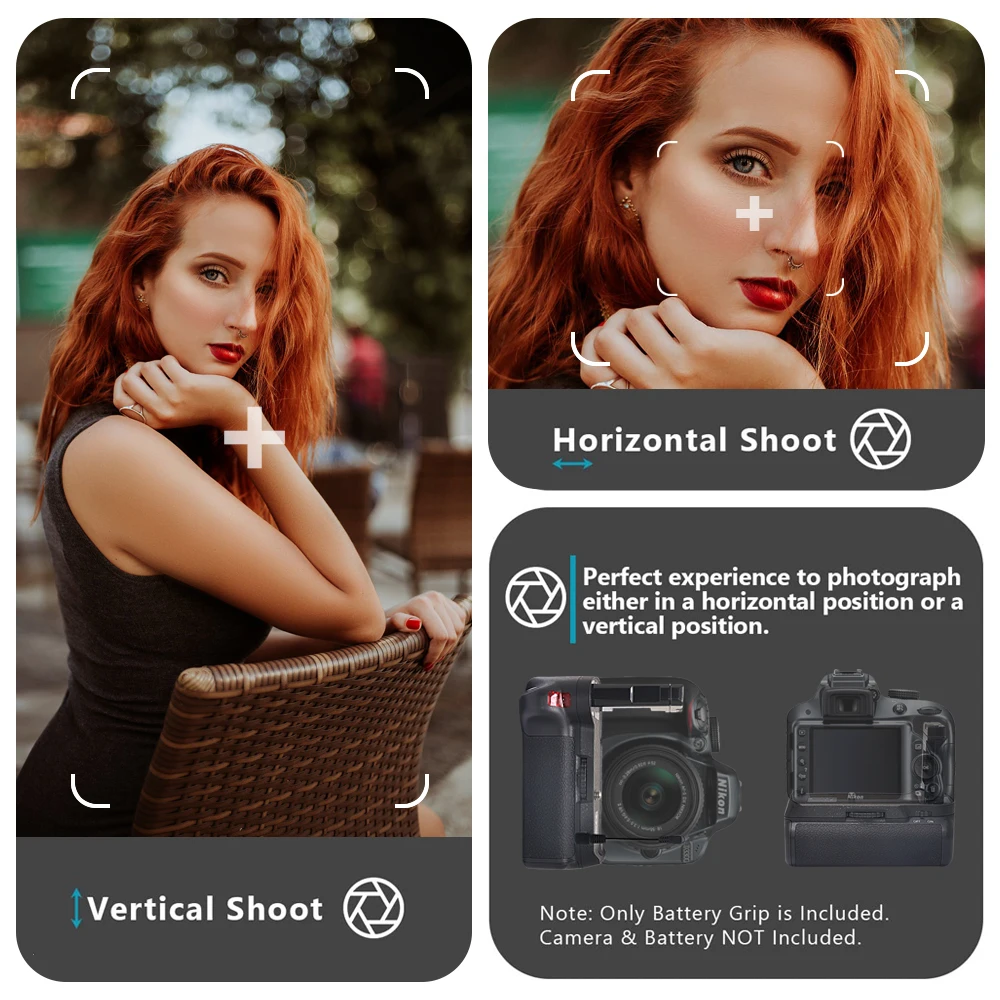 Mcoplus BG-D3100 แบตเตอรี่แนวตั้ง Grip สําหรับ Nikon D3100 D3200 D3300 D5300 กล้อง MB-D31 พร้อมรีโมทคอนโทรล IR