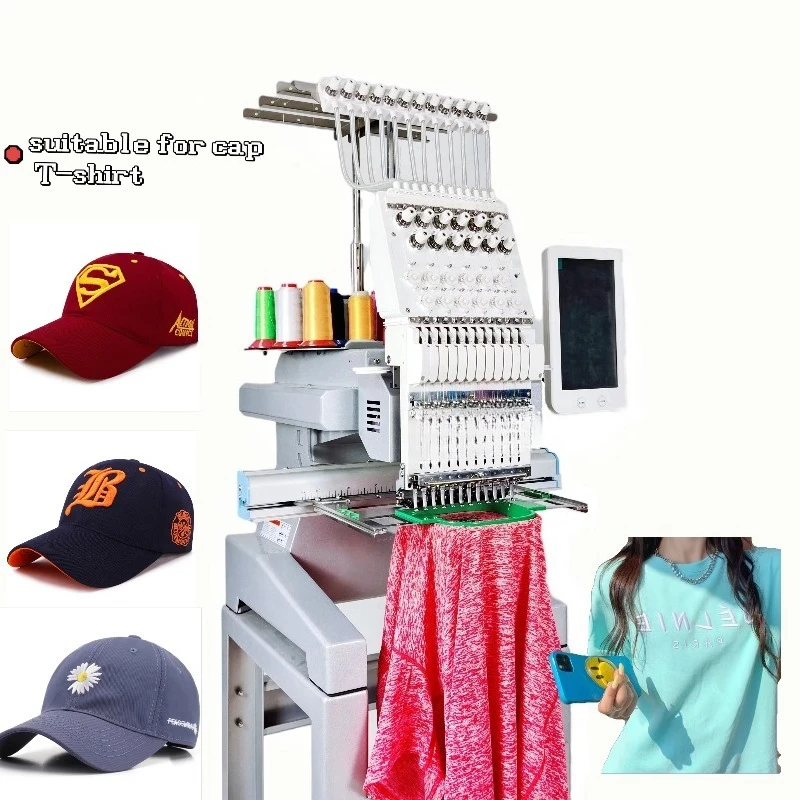 

Cap Patch 3D Flat Shoes Sock Automatic Computer Embroidery Machine Computerized Single Head Embroidery
