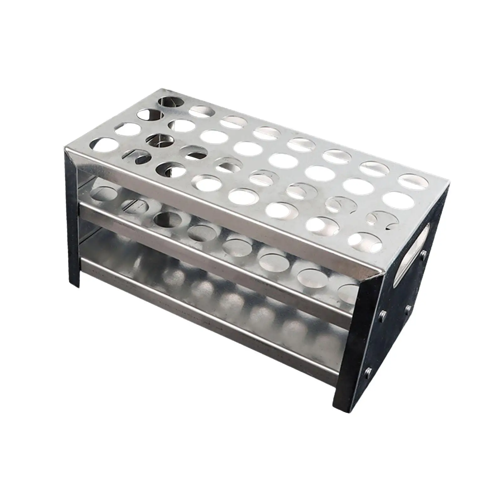 Sampling Tube Storage Rack 32 Holes Versatile Professional Stable Practical Universal Portable Reusable Aluminum Test Tube Stand