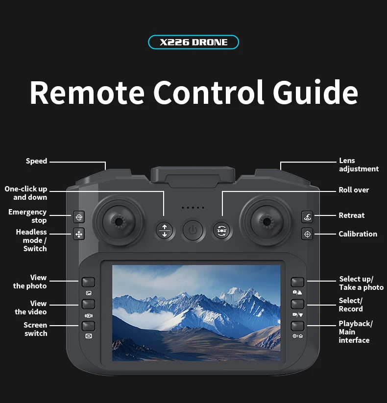 New X226/X226VR Drones For Xiaomi 8K Professional Remote Control Helicopter Plane Screen RC Brushless Motor Dron Quadcopter Toys