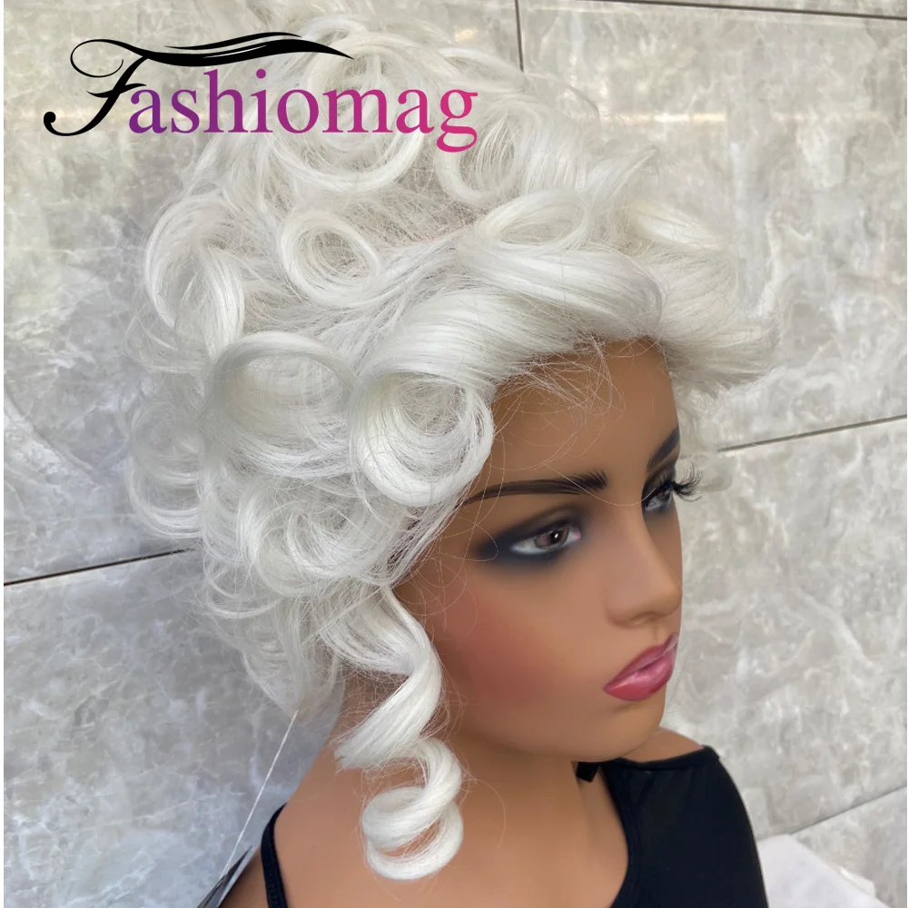 

Fashiomag 18th Century Baroque Marie Antoinette Wigs Ladies Adult Halloween Cosplay Accessories Ivory