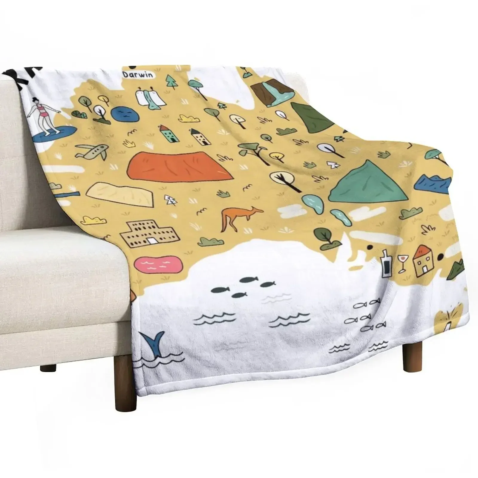 

Карта Австралии, пледы, одеяло для дивана, декоративные одеяла для дивана