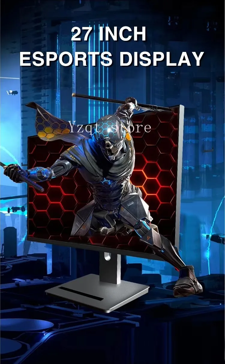 Cross-border 27-inch high-end e-sports monitor 2K high definition design black game LCD screen 75HZ refresh rate