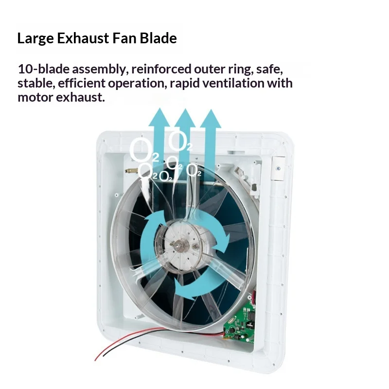 RV Ventilator 12V Bidirectional Car Roof Modification Ventilation Rainproof Insect-Proof Waterproof Bathroom Special Exhaust Fan
