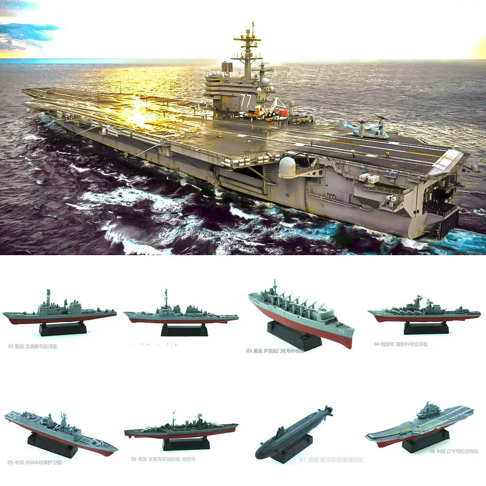 4D Montage Schiff Modell Liaoning Schlacht Modernen Class Schlacht Träger Montage Modell Militärischen Warship Modell Spielzeug – Detail 16