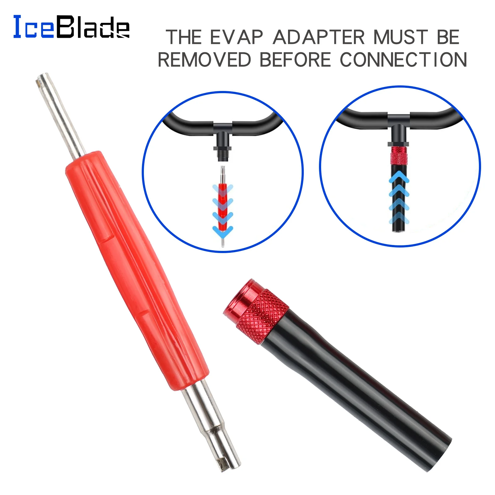 محولات اختبار تسرب آلة دخان السيارات IceBlade مع أداة إزالة الصمام لاختبار تسرب الدخان EVAP #2