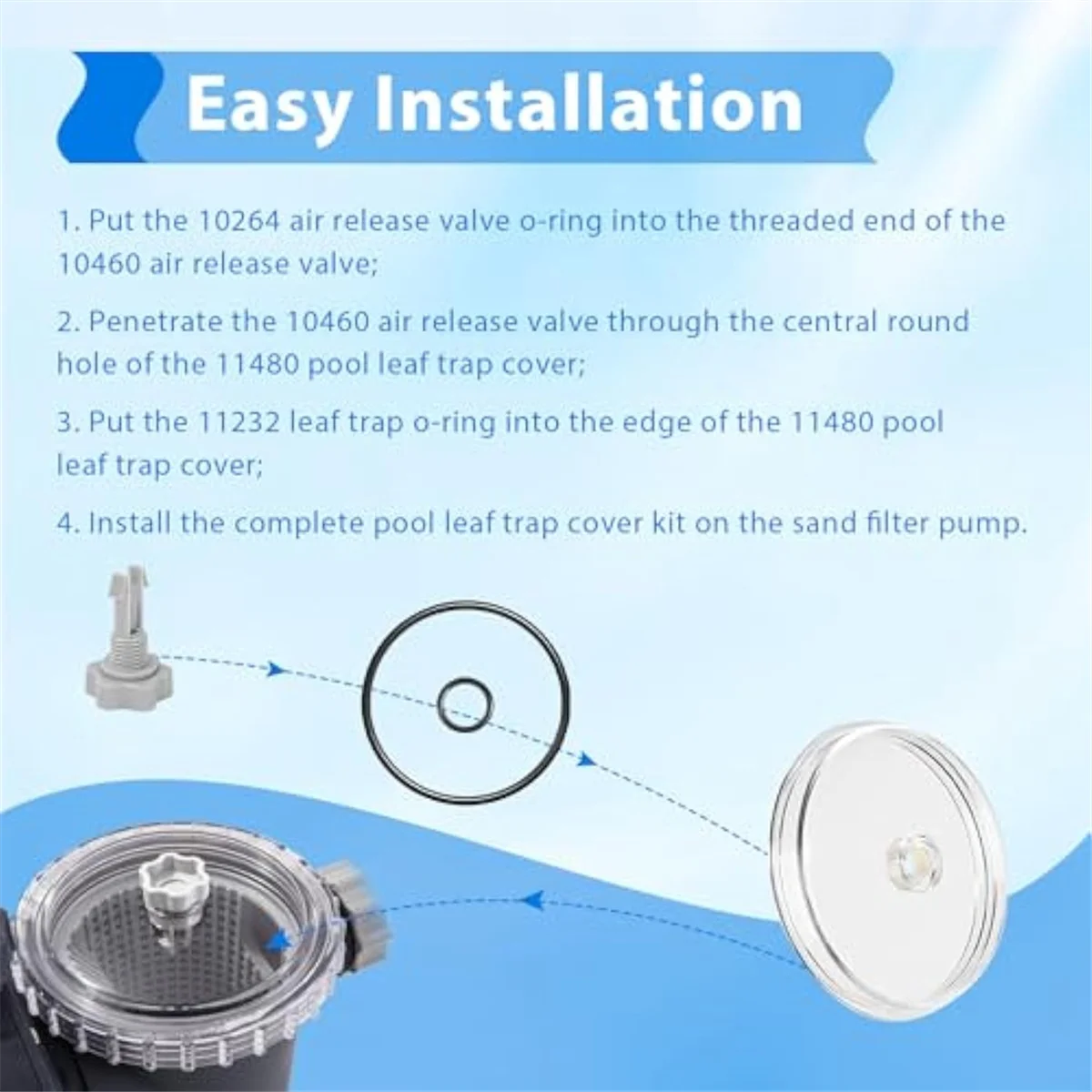 Swimming Pool Pump Cover Sand Filter Pump Suitable for SF15110 ECO15110 SF80110-1