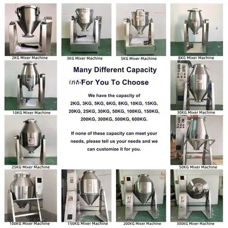 Liquidificador profissional de alta velocidade tipo W, cone duplo, pó seco industrial, misturador de tambor rotativo, máquina liquidificador
