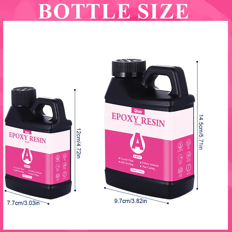 1:1 Crystal Clear Epoxy Resin Kit – Fast Cure, Heat Resistant for Art, Jewelry, Wood Table Tops & DIY Coating Projects