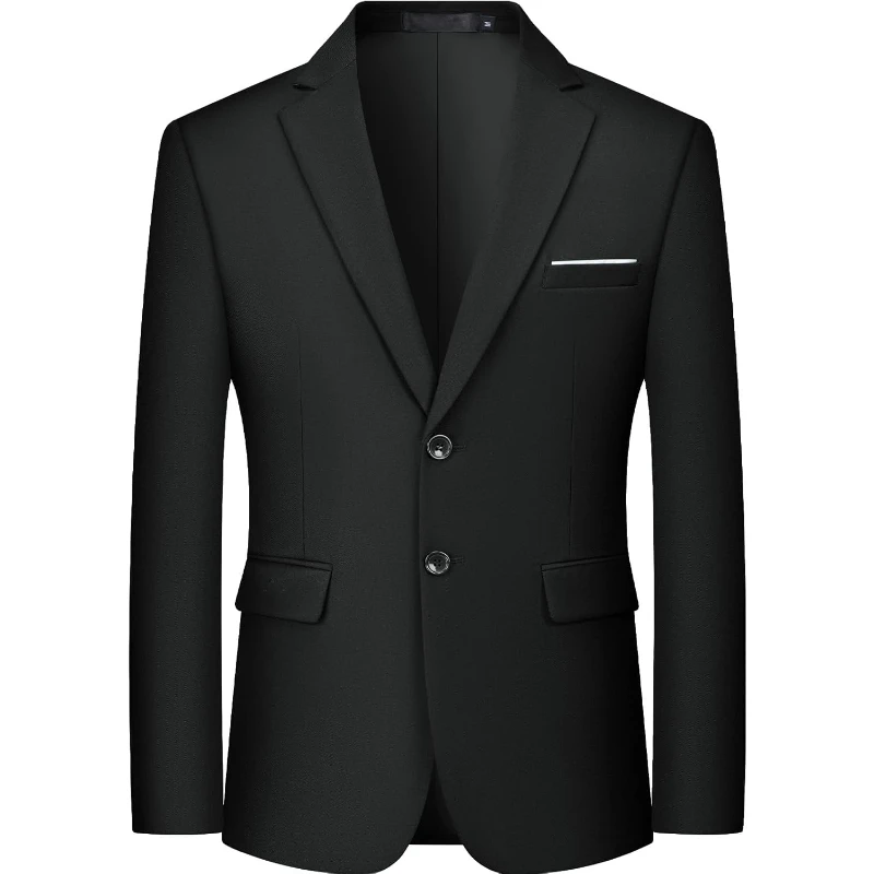 

2pcs Men's Slim Fit Suit 2 Button Blazer Dress Business Wedding Party Jacket