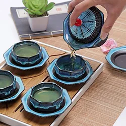 Porcelain Gaiwan Tea Cup Luxury Tower Shape Ceramic Green Puer Kung Fu Tea Service Ceremony Set For Household Home Accessories