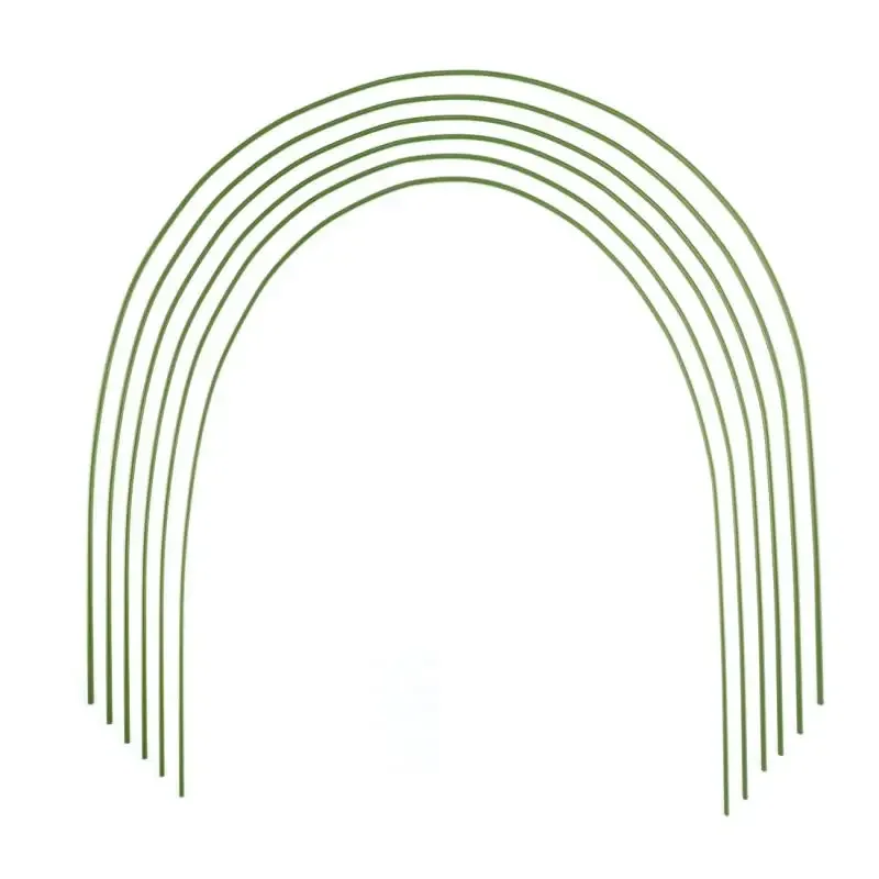 6 Stück 4 mm * 120 cm Gewächshausreifen für DIY-Hochbetten, Garten-Wachstumsreifen für Netting, Frostschutzabdeckung, Tunnel-Eisen-Unterstützung – Detail 4