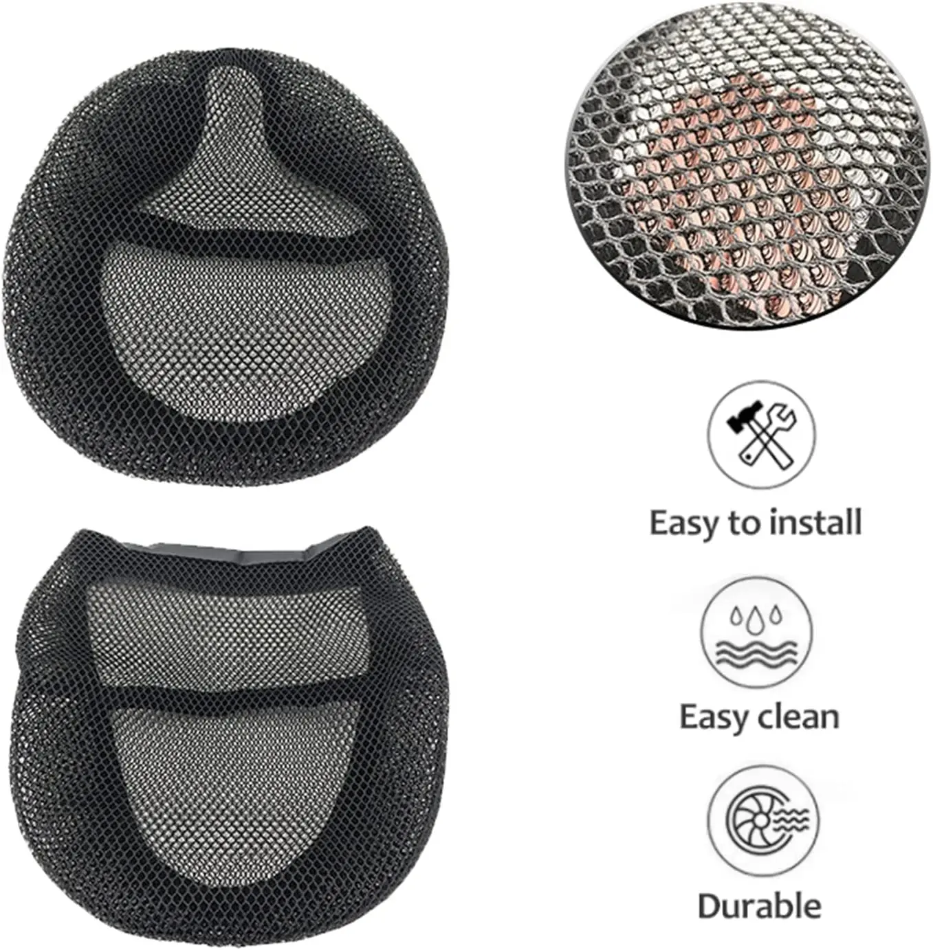 Motorcycle Anti-Slip 3D Mesh Fabric Seat Cover Breathable Waterproof Cushion For Suzuki V-Strom VStrom DL1050 DL1050XT DL 1050