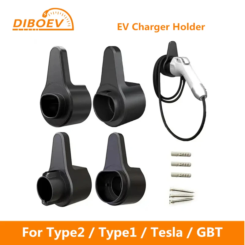 EV Carregador Titular Holster Dock Para Veículo Elétrico Type2 Type1 Tesla GBT Cabo De Carregamento Proteção Extra Leading Wallbox