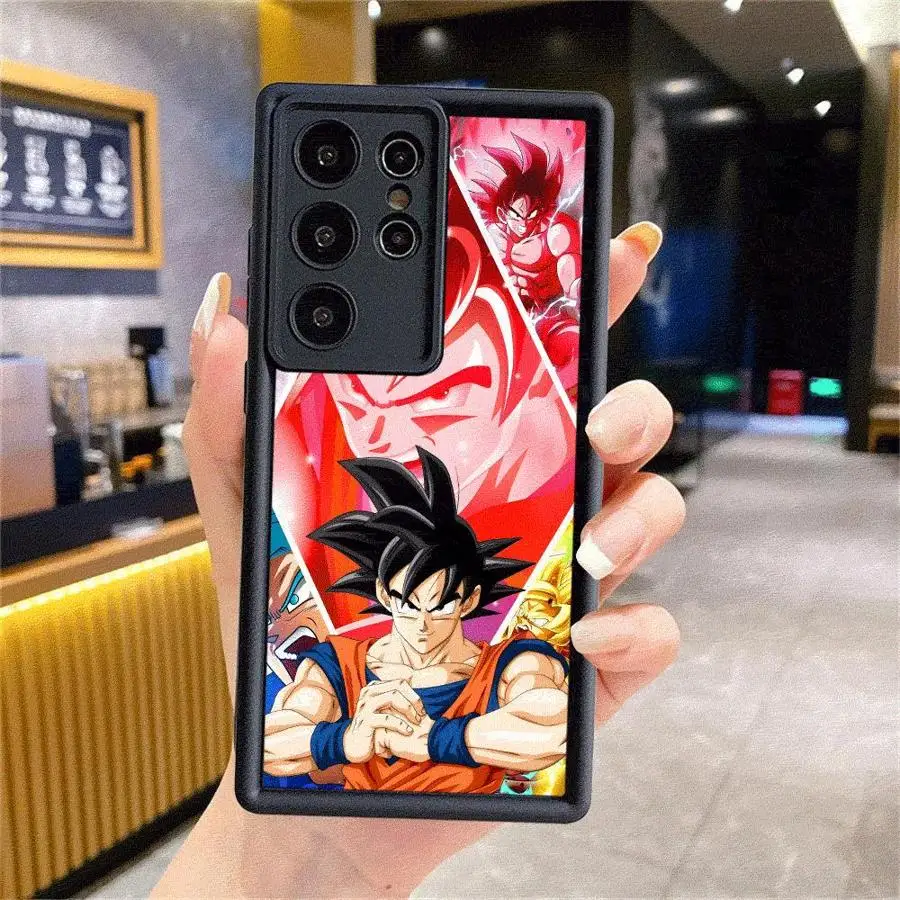 Soft Shell Phone Case for Samsung Galaxy S21 S24Ultra S22 S25 Ultra S25 Edge S20FE S24 Plus S23 FE Dragon Ball Son Goku