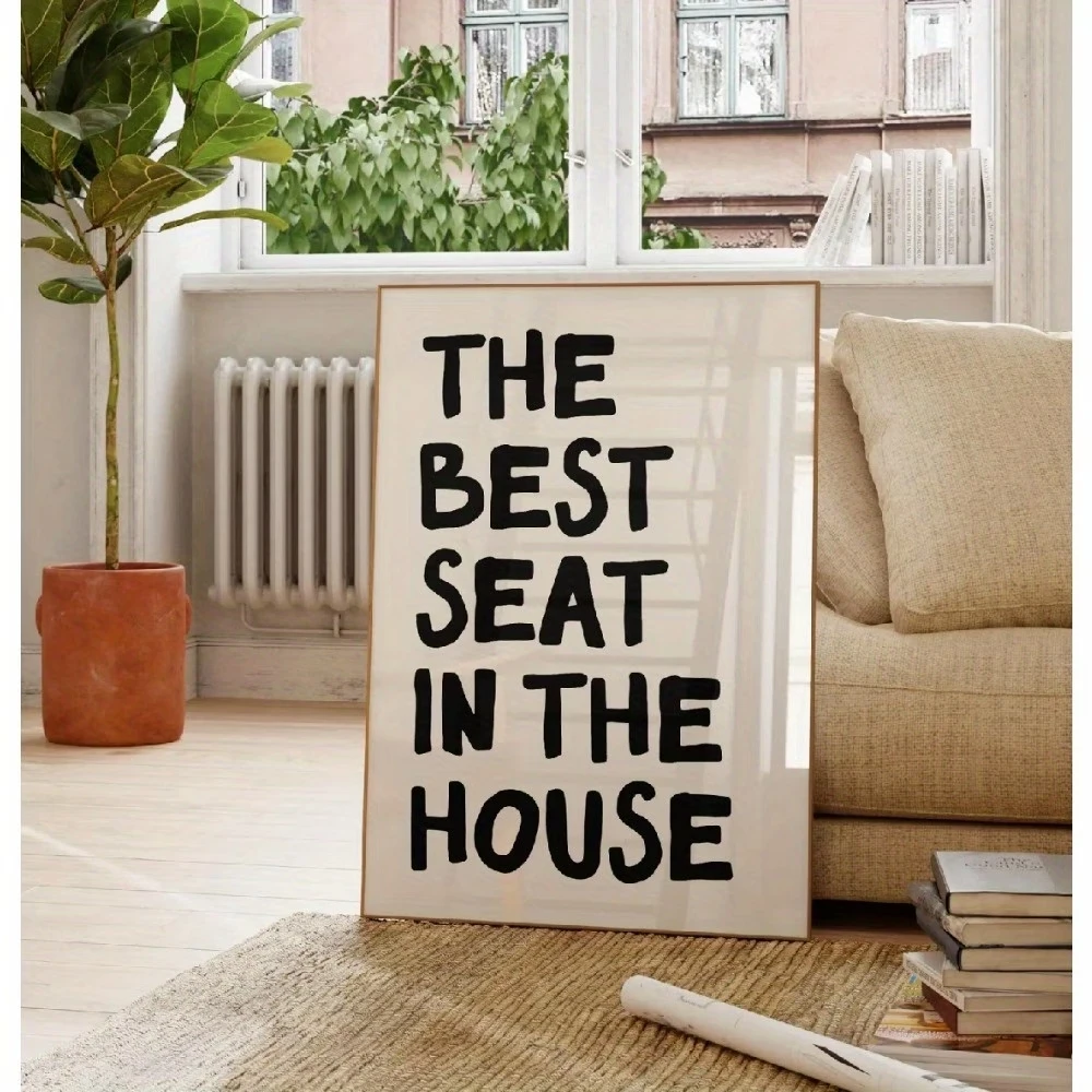 Toilet Quote Best Seat In The House Wall Art Prints Canvas Painting Poster Picture For Bathroom Toilet Home Decor Gift