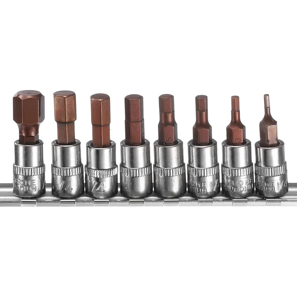 1/4 Zoll H2-H10 Sechskant-Steckschlüsselsatz 1/4 Zoll Vierkantantrieb Metrischer S2 & CR-V Stahl Steckschlüssel Ratschenschlüssel Bits Handwerkzeuge – Detail 8