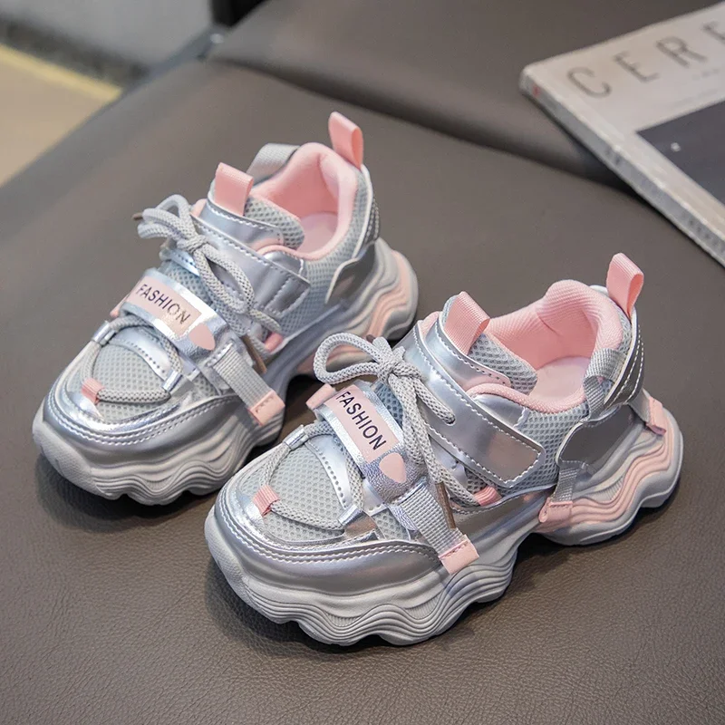 

Kids Sneakers for Girls Chunky Boys Causal School Basketball Shoes Fashion Versatile Children's Running Sports Shoes Breathable