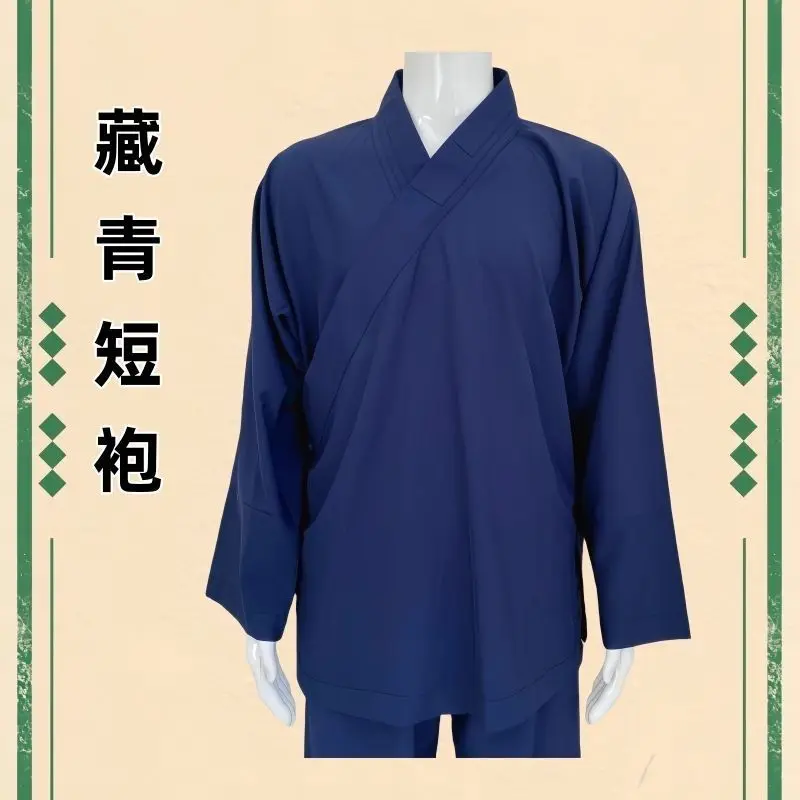 Chinese Taoist Robe Wudang Style Diagonal Collar Design Tai Chi Uniform Ethereal Hanfu Chinese Traditional Clothes Men