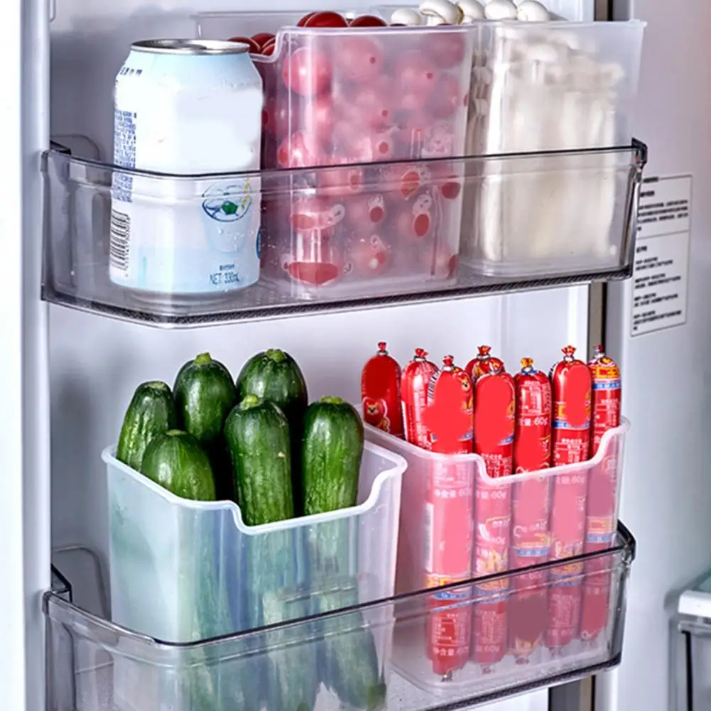 

Storage Basket Vertical Design Space-saving High Capacity Refrigerator Side Door Organizer for Refrigerator