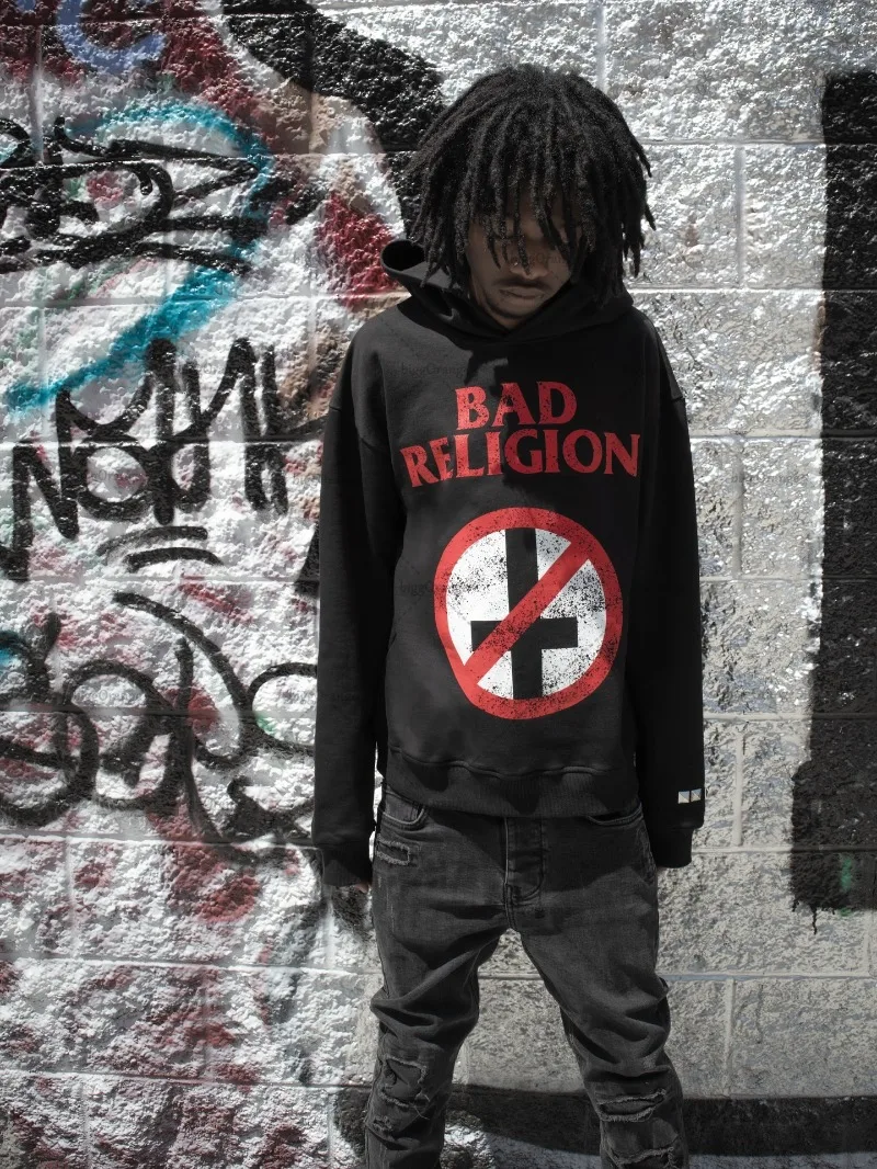 Y2K Hip-hop Letter Print Retro High Street Loose Hoodie Men Casual Harajuku New Fashion Rock Vintage Oversized Sweatshirt Women