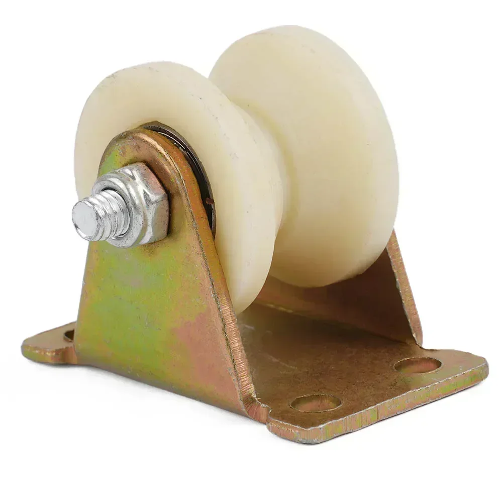 Nylon Grooved Roller Track Pulley V / U 1 Pcs 45# Grooved Rollers Sliding V Nylon With Stand Practical V-30MM, U-30MM