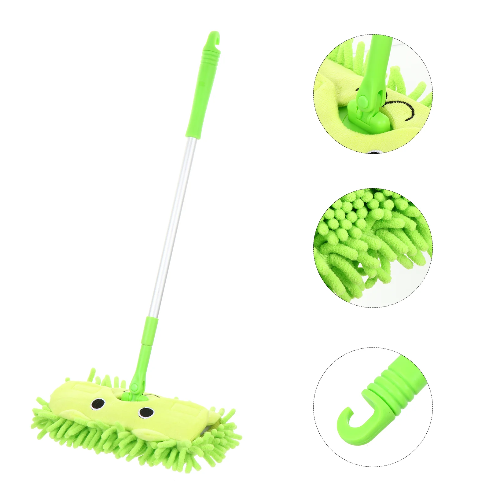 Scopa giocattolo per bambini, giocattoli per mop, per neonati, set di plastica per bambini, prodotti per la pulizia, verde