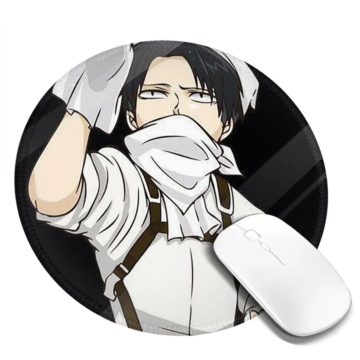 

Attack On Titan Manga Erwin Smith Anime Round Mouse Pad Computer Keyboard Mouse Mat Gaming PC Desk Mat Office Accessories Table