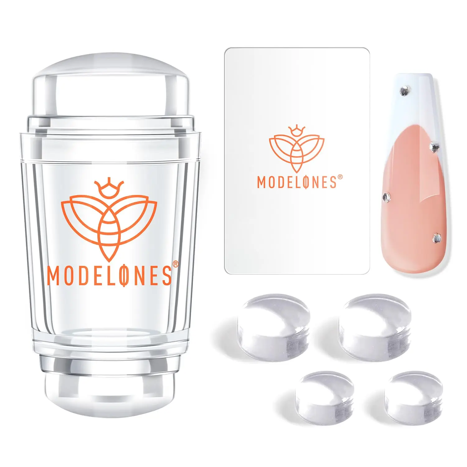 

Набор из 6 штампов для французского маникюра с двумя размерами насадок для гель-лака и маникюра своими руками