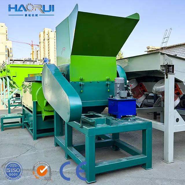 New Design Automatic ABS PVC PET Recycling Shredder Machine PP Plastic Waste Crusher Double Shaft Bearing Used Bottle Crushing