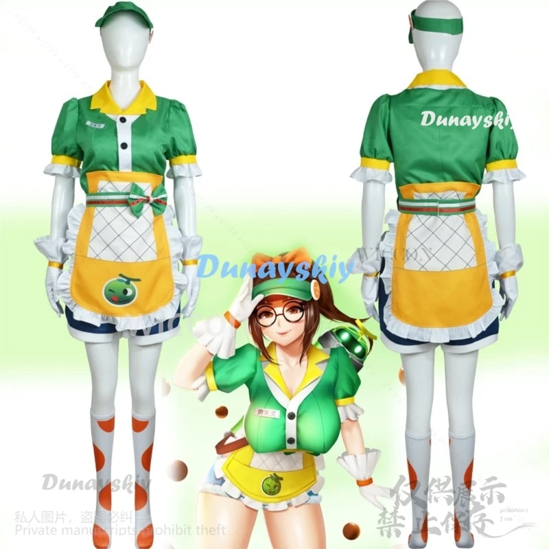 Anime Game Overwatch Cosplay Mei Costume Meiling Zhou Kawaii Wigs Clothes Halloween Carnival Outfit For Women Girls Customized