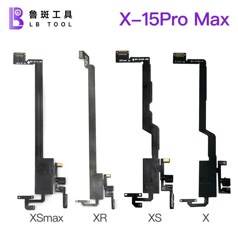 Luban Empty Earpiece Flex Cable For iPhone X XS 11 12 13 14 PRO MAX Proximity Light Sensor Sound Earphone Speaker Cable Assembly