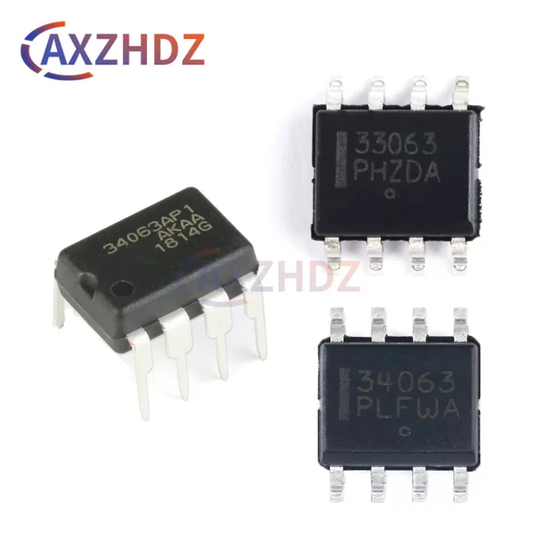 10PCS MC34063 MC33063 SOP8 DIP8 MC34063ADR2G 34063AP1 MC34063AP1G SMD Step-Up Down Inverting Switching Regulators IC