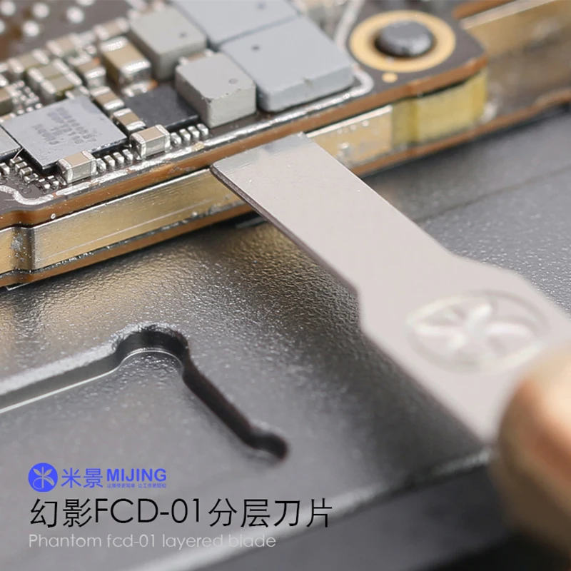 Ata jing FCD-01 fantôme ensemble de lames superposées téléphone PCB enlèvement de colle propre grattage levier couteau Analyste démonter outil d'entretien