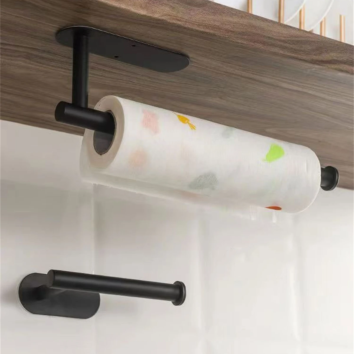 

Adhesive Toilet Paper Holder Stainless Steel Wall Mount Kitchen Roll Towel Rack Napkin Dispenser Bathroom Stand Tissue Hanger