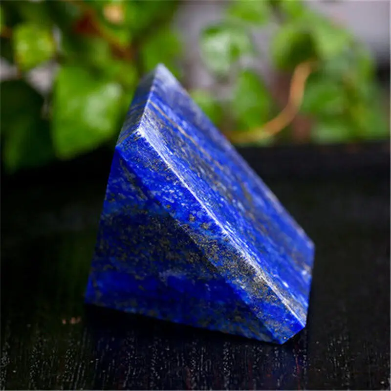 AAA +Top Pure Natural Lapis Lazuli Pyramid Crystal Chafen Quartz Wand Healing 1pc30-80mm